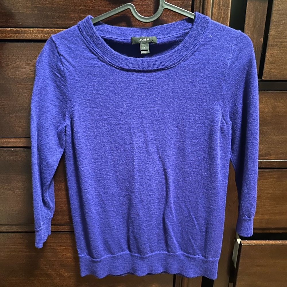 J. Crew Rich Purple Knit Top